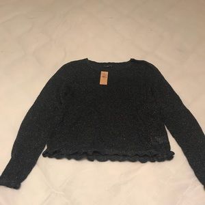 American Eagle navy blue knit sweater